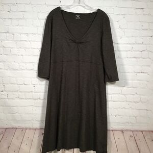 Horny Toad Brown Rosalinda V Neck Samba Dress womans XL